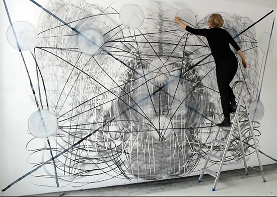 Parallelogramm, Performance, Zeichnung, Katja Pudor